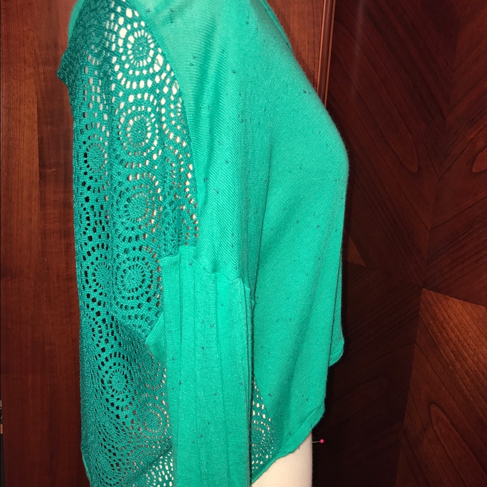 hip Green Speckled Long Sleeve Crop Top